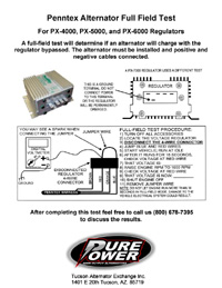 Penntex Alternator Full Field Test